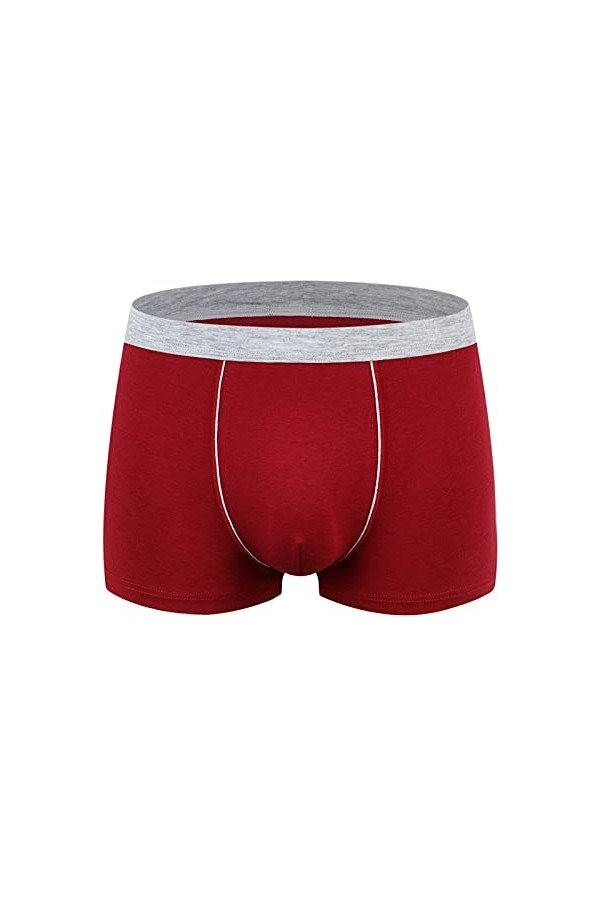 Slip en coton pour homme grande taille évacuant lhumidité sous-vêtements en maille respirante taille basse U convexe sans co