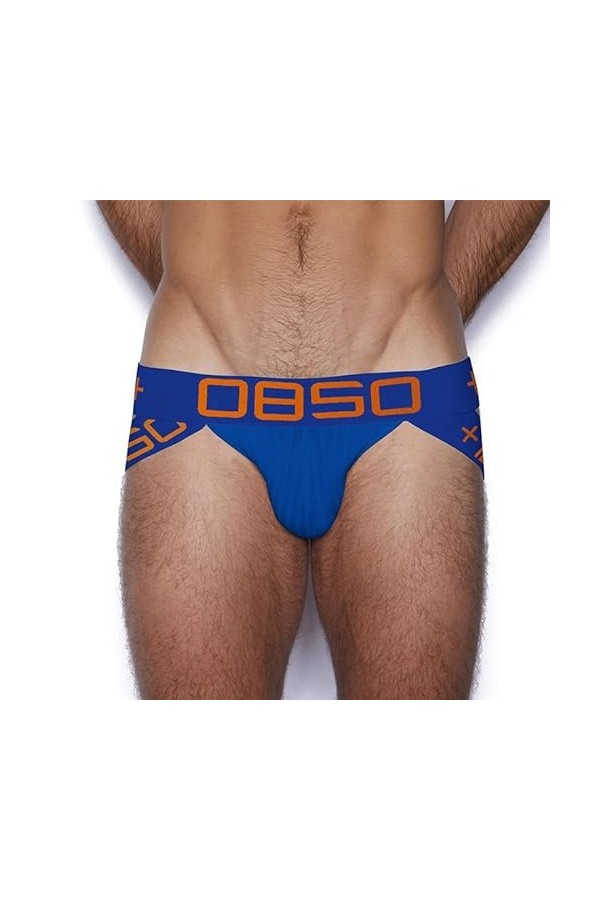 sous-vêtements Hommes Taille Basse String Sexy Coton Creux U Convexe fessier Lifting Double Thong Dos Culotte Creuse Noir,M 