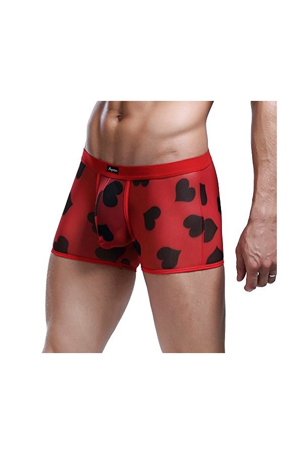 Seoilty 1PC String Homme Sexy Transparent sous-vêtements Hommes Évider Taille Basse Maille Perspective Shorts Slips Slip érot