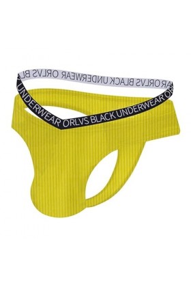 sous-vêtements Hommes Triangle Couleur Solide sous-vêtements Coton Taille Basse Respirant Jaune,L 