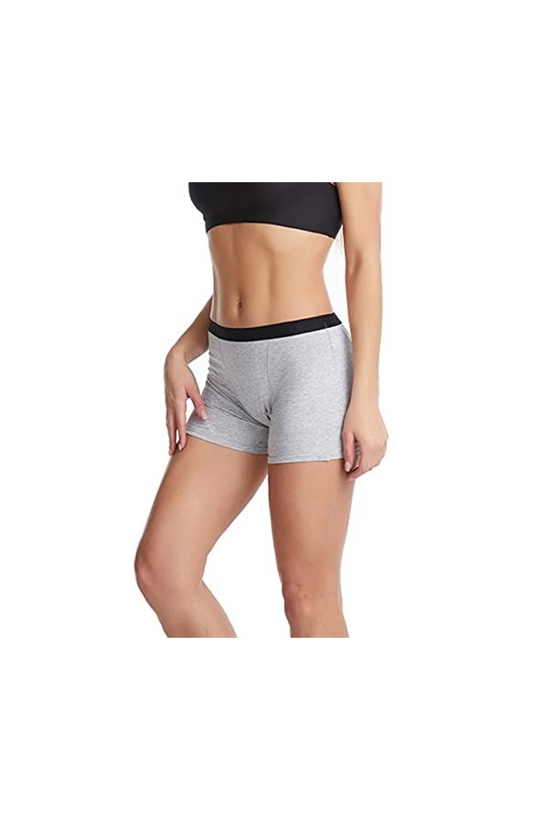 YANFJHV Sous-vêtements absorbants pour la période boxer pour toute la journée et la nuit Sous-vêtements sexy pour hommes, gri