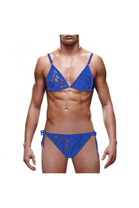 Lingerie érotique pour homme - Lingerie sexy pour homme - Slip en dentelle - Vêtement amusant - Ceinture serrée - Ceinture re