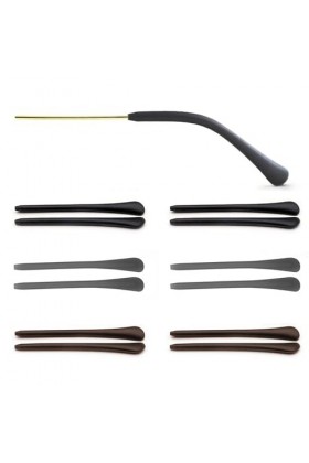 Luvadeyo Lot de 6 paires de protections en silicone pour branches de lunettes - Couvercles antidérapants en silicone - Pièces