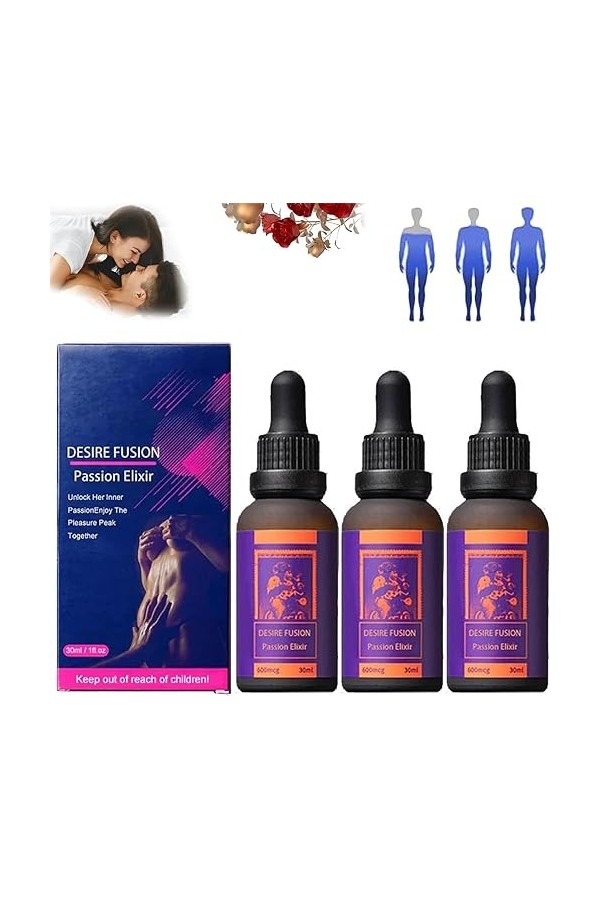 Gouttes secrètes améliorées – Gouttes secrètes pour hommes forts, élixir de passion Desirefusion, gouttes buccales Pleasurepe