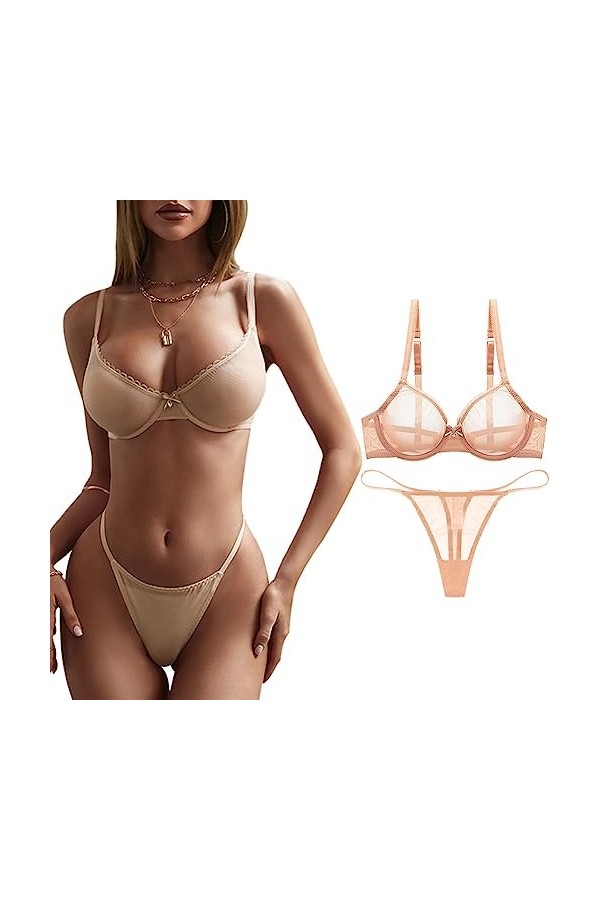 Varsbaby Femme Ensemble Lingerie Erotique Nuisette sous Vetement Sexy Faire Monter en sous-vêtements