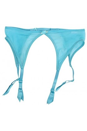 Ex-Store Porte-jarretelles transparent pour femme, bleu, 38