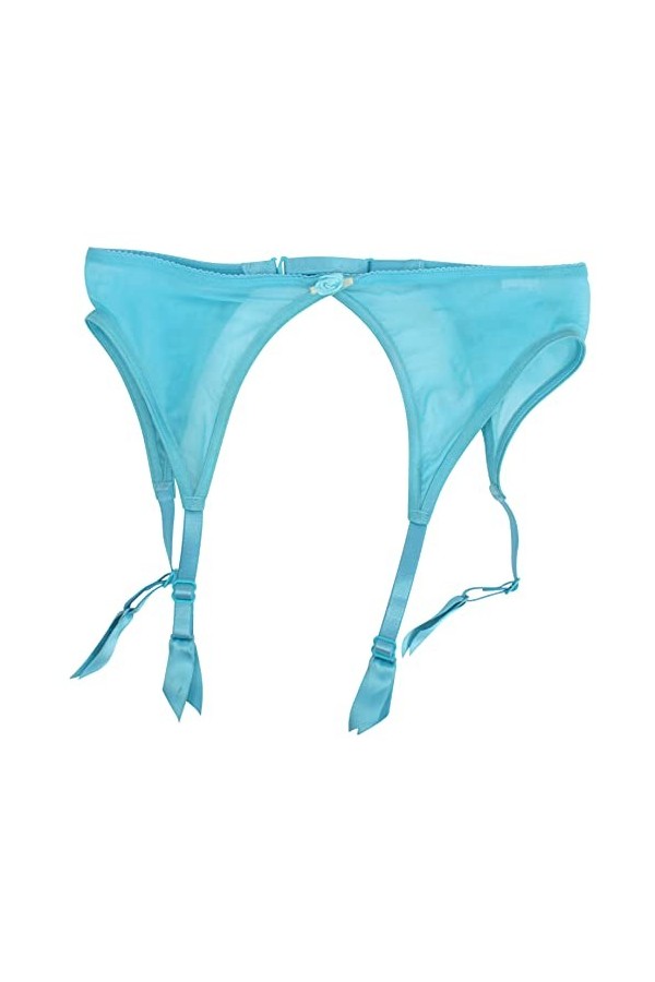 Ex-Store Porte-jarretelles transparent pour femme, bleu, 38