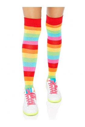 Leg Avenue Bas Acrylique Arc-En-Ciel Multicolore Taille Unique