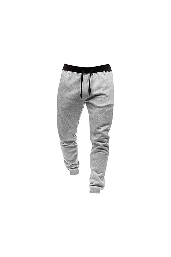 Gefomuofe Pantalon de jogging pour homme en coton - Coupe ajustée - Pantalon de loisirs - Pantalon cargo - Pantalon de joggin