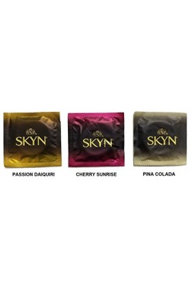 Cocktail Skyn non préservatifs en latex Lot de 3&nbsp;de saveur préservatifs 