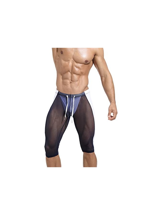 Mymyguoe Boxer pour homme - En maille transparente - Long respirant - Pour les loisirs - Pour le sport, le jogging, le yoga, 