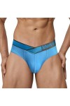 MEGAHERZ Slips pour Hommes Pantalon Sexy avec Ceinture en V Gradient Laser Comfort Low Rise Briefs Blanc A,M 