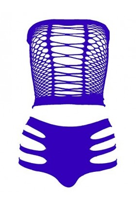 Lemon FIRL Ensemble de Lingerie en résille pour Femme US4-18 - Violet - Taille Unique