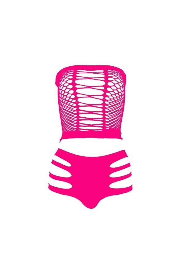 Lemon FIRL Ensemble de Lingerie en résille pour Femme US4-18 - Violet - Taille Unique