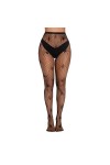 LOIJMK Jarretière Dentelle Femmes Bas pour Hauteurs de Cuisse Lingerie Élégant Bas à Carreaux, gris foncé, taille unique
