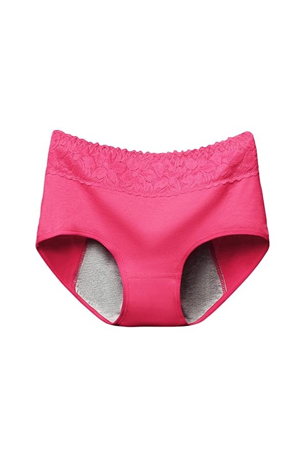 SUPTTING Culotte Physiologique pour Femme, Anti-Fuite, Culotte à Taille Moyenne, sous-Vêtements en Dentelle Sexy pour Femme