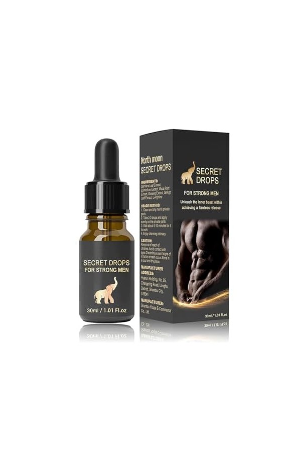 Gouttes secrètes pour hommes forts, gouttes secrètes améliorées, gouttes heureuses secrètes pour adultes 1 pièce 