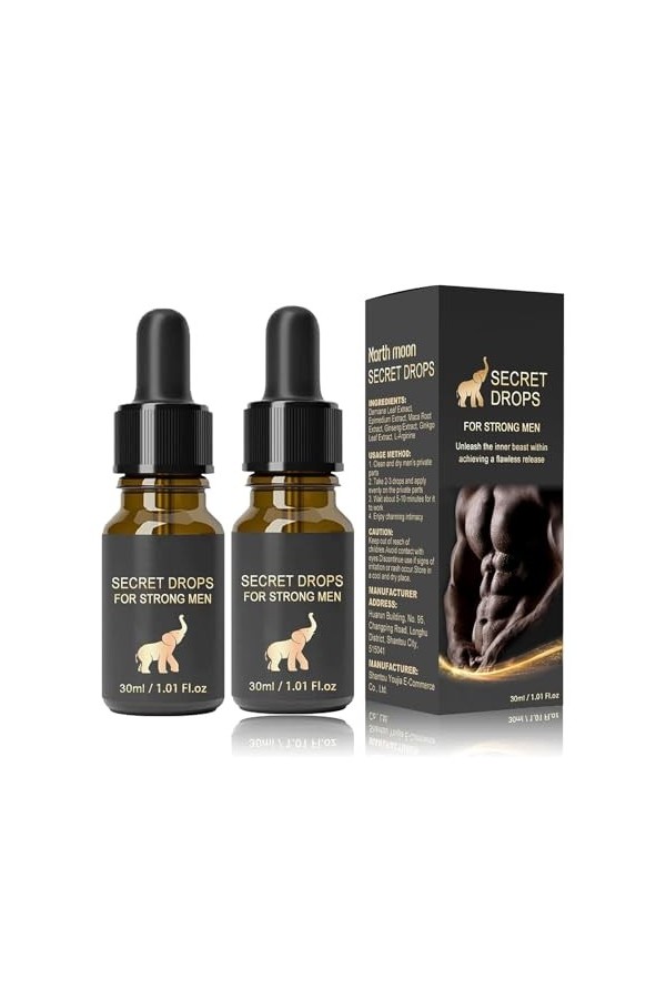 Gouttes secrètes pour hommes forts, gouttes secrètes améliorées, gouttes heureuses secrètes pour adultes 1 pièce 