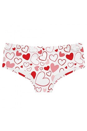 DUHGBNE Femme Saint Valentin Imprimé Shorts Drôle Boxers Sous-vêtements Boyshort Culotte Femme Pyjama Femme Sous-vêtements Sl