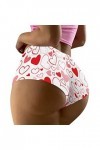 DUHGBNE Femme Saint Valentin Imprimé Shorts Drôle Boxers Sous-vêtements Boyshort Culotte Femme Pyjama Femme Sous-vêtements Sl