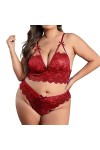 Lingerie Ensemble Femme, Femme Ensemble de Lingerie Sexy Babydoll Imprimé Léopard Push Up Bra Soutien-Gorge et String Culotte