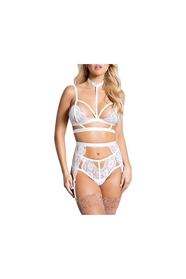 Sous Vêtements Sexy Femme Coquine Hot, Lingerie Sexy pour Femme Nuisette en Dentelle Chemise en Maille Vêtements de Nuit Brid