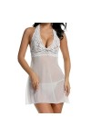 Lingeries pour Femme, Ensemble de Lingerie Sexy pour Femme avec Porte Jarretelles Soutien Gorge et Culotte en Maille Lingerie