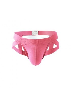 Culotte Basse Coton String Homme Sexy Double String Homme été Culotte Respirante Culotte Basse Rose,M 