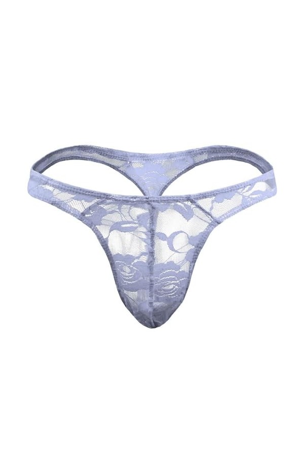 BreakEgg Hommes Sexy Dentelle G-String sous-Vêtements Tzy090T-DarkBlue,Taille Unique 