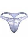 BreakEgg Hommes Sexy Dentelle G-String sous-Vêtements Tzy090T-DarkBlue,Taille Unique 