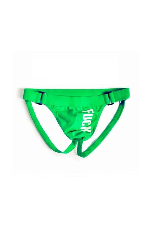 Jockstrap String Hommes Respirant Confortable Coton Slips Design Unique sous-Vêtements pour Hommes Bleu,XL 