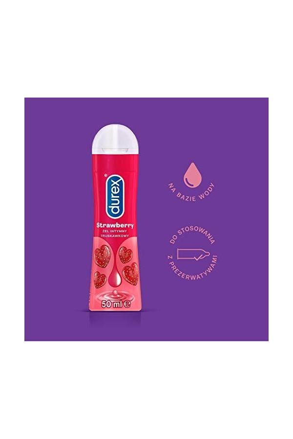 Durex - Lubrifiants Strawberry - Contenance 50ml