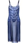 JEShifangjiusu Femmes Sexy Perspective Robe Halter Maille Halter Dress Pyjama Bretelles sous - VêTements Transparent Bleu,6X