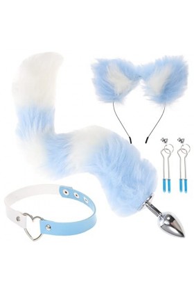 SOIMISS 1 ensemble oreilles et queue de renard pour femme - Costume de cosplay pour adulte