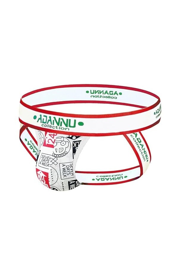 MEGAHERZ Mens Seamless Double Thong Ice Silk Sexy Thong Mens Breathable Underwear Mens Low Rise Pants Jaune,M 