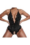 Générique Lingerie Et Vêtements Sexy Body Lingerie Femme Femmes Sexy V cou Sous-Vêtements Sexy Lingerie Dentelle Dos Longe So