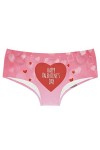 ZHIYU Femme Saint Valentin Imprimé Shorts Drôle Boxer Sous-vêtements Boyshort Culotte Femme Pyjama Long Sous-vêtements Femme,