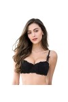 Femmes Push Up Soutiens-Gorge et Culottes en Dentelle Lingerie et jarretière et Bas 4pcs