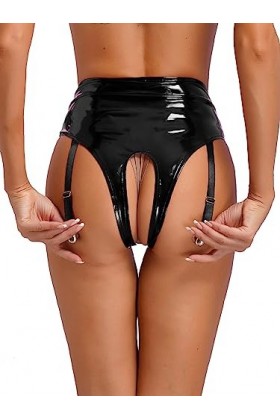 IEFIEL Strings Tangas Femmes Erotique Porte-Jarretelles Bas avec Clips Réglable Séduction sous-vêtements Jarretière Jarretell