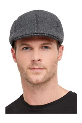 Smiffys Casquette plate Gangster des années 20, Homme, 50984, gris, Taille unique