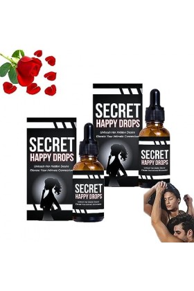 PleasurePeak Lot de 2 gouttes orales Secret Happy Drops pour améliorer la sensibilité et le plaisir, augmenter les niveaux d