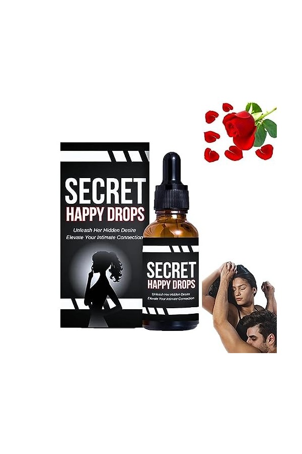 PleasurePeak Lot de 2 gouttes orales Secret Happy Drops pour améliorer la sensibilité et le plaisir, augmenter les niveaux d