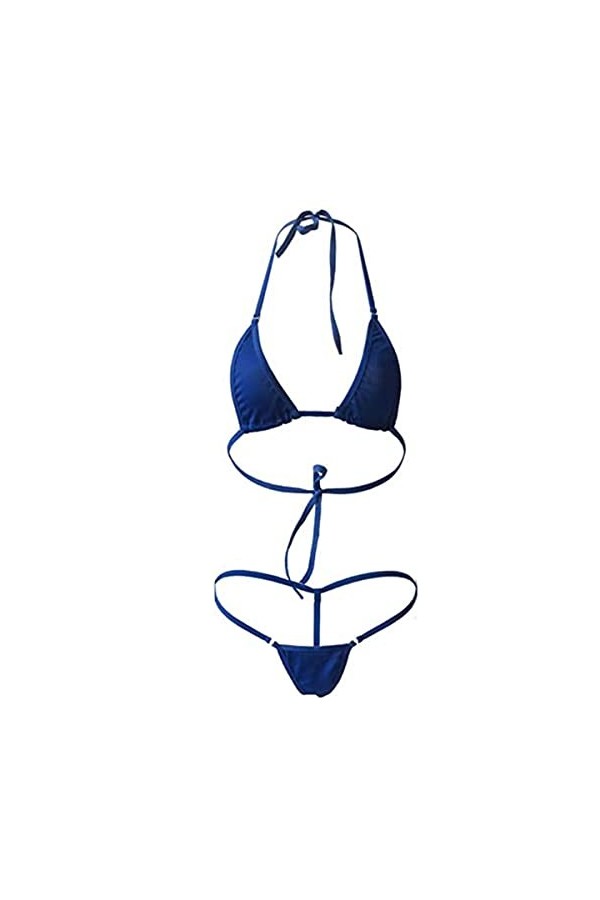 Ensemble de lingerie de bain sexy en dentelle douce avec soutien-gorge et culotte pour femme, 1set A, jaune, taille unique