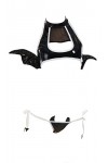 Meowcos Ensemble de lingerie sexy pour femme avec ailes du diable et ailes du diable