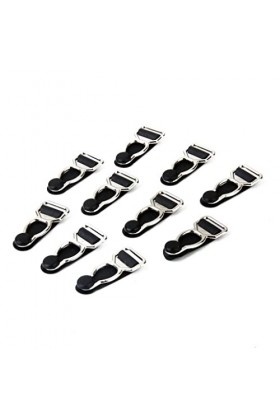 harayaa 10 Pièces Corset Porte-jarretelles Poignées Jarretelles Crochets Bonneterie Clips de Bas 15 Mm de Large -, comme décr