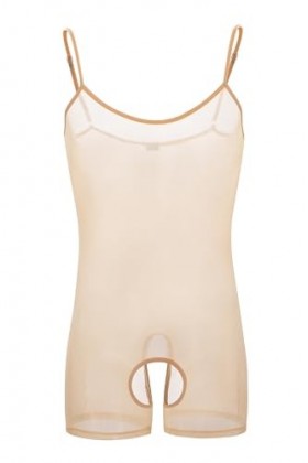 Générique Body à Bretelles pour Hommes Gilet en Maille Trou Transparent révélant des sous-vêtements Sexy ajouré Singlet Boxer