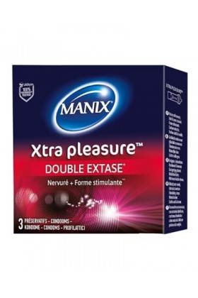 MANIX Xtra Pleasure Préservatifs Masculin, 3 pièces