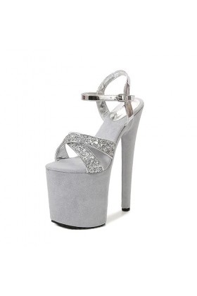 EXECAB Talons hauts de 20CM, sandales de défilé à plateforme imperméable, chaussures de pole dance pour les fêtes et les disc