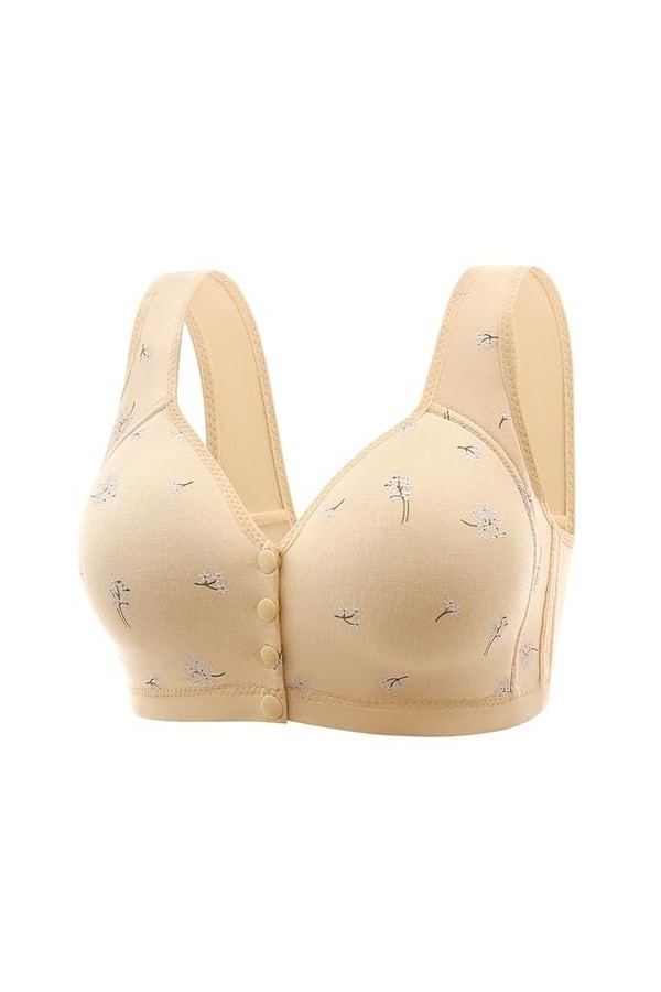 HANXIULIN Soutien-gorge sans armatures pour femme - Soutien-gorge à coque complète non rembourré - Confortable - Bralette san