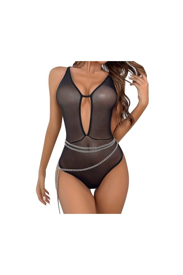 Ensemble Lingerie Sexy Femme Érotique, Sexy Femme Ensemble Lingerie Jarretière avec Porte Jarretelles Dentelle Soutien-Gorge